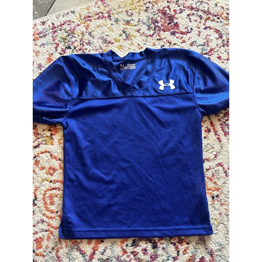 Under Armour Youth Stock Mesh Football Jersey Boys'‎ YS Blue